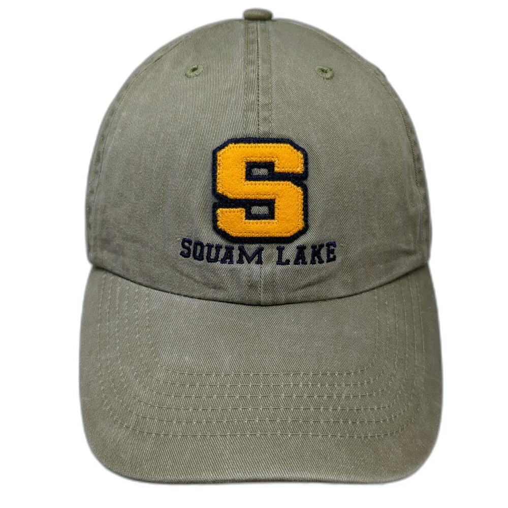 Fahrenheit Baseball Cap Green One Size Squam Lake Beer Mug Strapback hat Logo NH